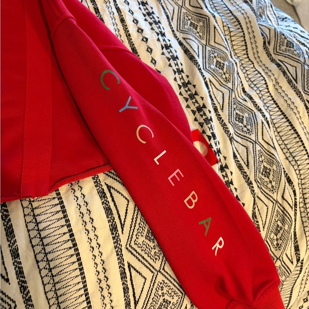 Cyclebar Red Half-Zip Pullover Sweatshirt - Picture 3 of 4